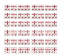 HEMOTON 60 Pièces Stickers Étanches et Sûrs Angleterre Drapeau en Papier Blanc Visage Accessoires Fête pour Types de Peau pour Célébrations Nationales et Événements Sportifs