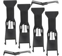HEMOTON 6pcs Pinces à Billets pour Tiroir-caisse en Plastique Noir, Design Portable, Résistantes à L'usure, pour Boutiques et Magasins