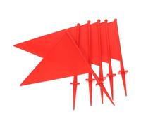 HEMOTON 6pièces Drapeaux De Marquage Pour Jardin Petits Drapeaux Triangulaires Avec Poteau Pour Marquer Arroseurs Et Zones De Pelouse