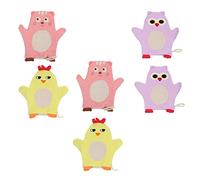 HEMOTON 6pièces Moufles De Bain Exfoliants Pour Garçon Fille Lot De Couleurs Assorties Serviettes De Douche Corps