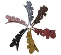 HEMOTON 6pièces Pince à Cheveux Décorative Forme de Fleur Épingle Double pour Queue de Cheval Longue et Tresse Fine Accessoire Élégant pour Femme et Fille Couleur Aléatoire