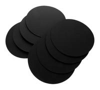 HEMOTON 8 Pièces Blocs de Peinture Ronds Noirs 17cm, Papier pour Mandala