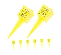 HEMOTON 8 pièces Pluviomètre Extérieur Pouce Compact Plastique Transparent Outil de Mesure de Pluie pour Jardin Pelouse et Cour Lot