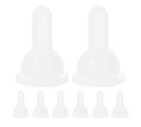 HEMOTON 8 Pièces Tétine en Silicone Blanche pour Chiot et Lapin, Facile à Nettoyer, Adaptée aux Petits Animaux, Accessoire Indispensable pour L'alimentation des Animaux de Compagnie
