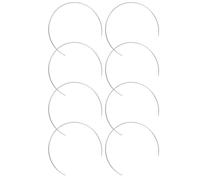 HEMOTON 8pcs Anneaux Demi-cercle en Fer Argenté pour Cadre de Fabrication D'attrape-rêves, Base Solide et Design Simple pour Loisirs Créatifs DIY