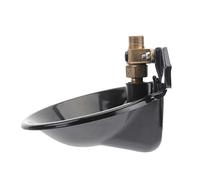 HEMOTON Abreuvoir Automatique pour Moutons Distributeur d'eau en Métal Noir Bol à Moutons Solide Alimentation Stable Usage Agricole Élevage Ovins