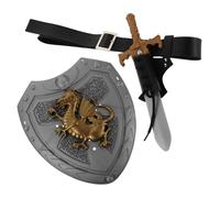 HEMOTON Accessoires Costume Médiéval Pirate avec Ceinture Fourreau et Bouclier Romain pour Cosplay Halloween et Représentations Historiques