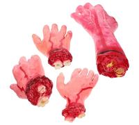HEMOTON Accessoires de Farce Halloween 4pcs Mains Cassées en Silicone pour Décoration et Blagues, Légers, pour Fêtes et Spectacles d'horreur