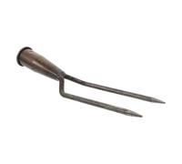 HEMOTON Acier Fourche de Jardin à Deux Dents pour Sol Dur | Tête de Rechange, Tube Renforcé, Bouts Légèrement Relevés, pour Vieux Massifs et Petites Surfaces