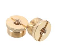 HEMOTON Adaptateur Fileté 1/4 Femelle Vers 5/8 Cuivre, 2 Pièces, Vis De Fixation Pour Microphone, Support De Micro à Vis Compatible Usages Studio Enregistrement Et Diffusion