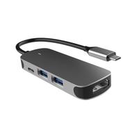 HEMOTON Adaptateur Hub Multifonction Type-c Dock USB Rapide Compatible Ordinateurs Portables Pc