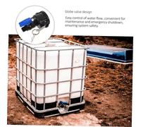 HEMOTON Adaptateur pour Réservoir Ibc avec Vanne à Bille Plastique Robuste Connecteur Filetage Fin et Raccord Jardin et Femelle Valve Arrêt Étanche pour Irrigation et Stockage Eau