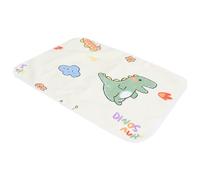HEMOTON Alèse Imperméable pour Bébé Motif Petit Dinosaure, Coussin Absorbant 50x70 Cm en Coton, Lavable et Réutilisable, Protège-matelas pour Lit et Sieste, Adapté Garçon et Filles