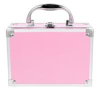 HEMOTON Aluminum Alloy Cosmetic Organizer Portable Tool Box 20x14x9cm Lightweight Storage Case For Travel And Daily Use