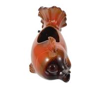 HEMOTON Ancienne Méthode D'Élevage De Poissons Et Dispositif D'Écoulement d'eau Décoration D'Aquarium en Céramique Fontaine Bonsaï Statue De Poisson Koi Bec De Fontaine