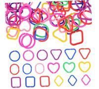 HEMOTON Anneaux Géométriques Jouets Bébé 100 Pièces Chaîne De Jouets Plastiques Éducatifs Bébé Motricité Fine Sensorielle Maison Crèche Jeux D’éveil