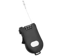 HEMOTON Antivol de Vélo à Combinaison, Cadenas Portable Noir en Plastique | Résistant à L’usure, pour Skis et Vélos, Usage Extérieur, Tranquillité en Voyage, Parking et Sorties