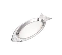 Hemoton Assiette à poisson en acier inoxydable - Plateau de service de nourriture - Plateaux de service pour crevettes, cocktails, plats de rangement pour restaurants, maison