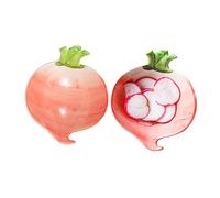 HEMOTON Assiette Céramique Forme De Carotte Plat De Service Pour Snacks Et Desserts Pour Réunions Familiales Et Événements Couleur Douce Et Design Élégant