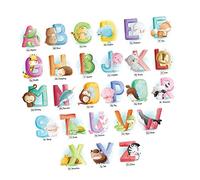 HEMOTON autocollant maison décor d'autocollant mural sticker mural autocollants alphabétiques autocollants muraux pour enfants porte stickers muraux fond d'écran lettre animal
