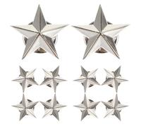 HEMOTON Badges Étoiles Décoratives Accessoires Classiques 12pcs en Alliage de Zinc Argenté pour Vêtements, pour Événements et Fêtes