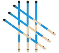 HEMOTON Balais de Batterie en 3 Paires Bleu, pour Tambour Léger et Portable, Accessoires Percussion, Balai de Batterie pour Étudiants, Usage Scène