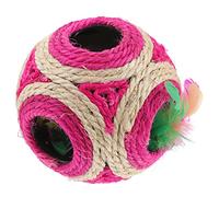 HEMOTON Balle Sisal Interactive pour Chat Jou Mâcher Mordre pour Stimuler Instinct De Chasse