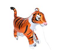 HEMOTON Ballon Tigre Autonome à Roues Décoration Animale Autoportante pour Fêtes Anniversaire et Showers Ballon Animal Thématique Mobile pour Garçon Fille