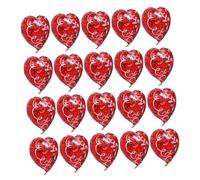 HEMOTON Ballons en Aluminium Rouge 18 Pouces Forme Cœur Lot de 20 Pièces pour Décoration de Fête Mariage et Saint-Valentin Ballon Décoratif d'Amour et Fête Intérieur et Extérieur