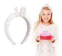 HEMOTON Bandeau Perlé Élégant Blanc pour Fête d'anniversaire Fille 18 Ans, Accessoires Cheveux Confortables et Polyvalents pour Célébrations