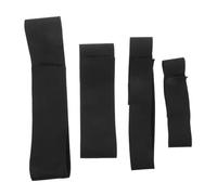 HEMOTON Bandes Élastiques Noires en Nylon et Spandex, 4 Pièces Réglables pour Poche de Glace, Utilisation pour Thérapie et Équipement Sportif en Plein Air