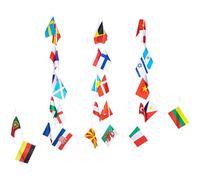 HEMOTON Bannière Décorative Coupe Mondiale en Polyester Légère et Résistante, Chaîne de Drapeaux Internationaux pour Décoration de Fête et Ambiance Événementielle
