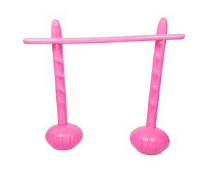 HEMOTON Bâton de saut gonflable gonflable Limbo Jeu de pelouse Bâton géant Pliable Fête Jouet de plage gonflable pour l'extérieur Adulte Famille pour