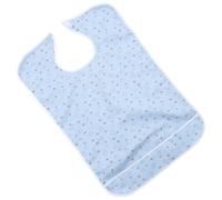HEMOTON Bavoir Adulte Imperméable Grand Format avec Poche Ramasse-miettes Protection Repas pour Seniors et Personnes Aidées Tablier Manger Adulte Bleu Floral