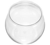 HEMOTON Bocal à Poissons Transparent Petit Réservoir Plastique pour Poissons et Tortues Décoration de Bureau Maison Design Créatif et Compact