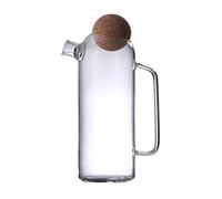 Hemoton Boissons Pichet Pichet en Verre Du Liège Balle Couvercle En Verre Thé Pot Boisson D'eau En Thé Bouilloire Glacé pour Usage Domestique (1200Ml) Carafes