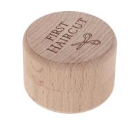 HEMOTON Boîte à Souvenirs en Bois Naturel pour Bébé avec Couvercle, 5 X 5 X 3,5 Cm, Rangement pour Premiers Cheveux et Cordon Ombilical, Coffret Commémoratif pour Naissance et Shower