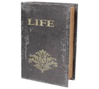 HEMOTON Boîte de Rangement en Bois Petite Taille Forme Bible, Boîte de Noël Créative pour Bonbons et Friandises, Décoration Festive Polyvalente pour Emballage Présent Noël, Titulaire