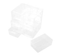 HEMOTON Boîte de Rangement Lentilles de Contact Compacte à Compartiments Organiseur de Bureau Transparent Tiroir Antipuces pour Stockage à Domicile et Voyage