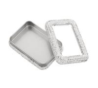 HEMOTON Boîte de Rangement pour Médiators de Guitare Étain avec Strass Étui Organisateur pour Acoustique Électrique et Basse Boîte Portable avec Fenêtre Transparente