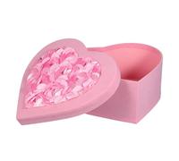 HEMOTON Boîte en Carton Rose de Cœur 23X21X9 CM pour Saint-Valentin Coffret Présent Moyen pour Bonbons Chocolat et Desserts Emballage Élégant pour Fête Romantique et Occasions