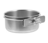 HEMOTON Bol Acier Inoxydable pour Perroquet Mangeoire Suspendue pour Oiseaux Accessoire de Cage Pratique Facile à Installer et Durable