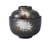HEMOTON Bol D'oeufs Cuits à La Vapeur en Céramique Marmite en Porcelaine Coquetier Marmite Coréenne Tasse à Vapeur en Céramique Cuiseur à Oeufs pour Micro-Ondes Jaune D'œuf avec Couverture