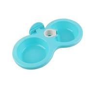 HEMOTON Bol Double Suspendu pour Animaux Distributeur Eau et Nourriture Sécurisé Design Renversement S Bleu pour et Chiens