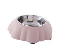 HEMOTON Bol pour Animaux Acier Inoxydable Rose Renversement Écologique et Facile à Nettoyer Distributeur de Nourriture pour Chien et Chat
