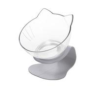 HEMOTON Bol pour Chat Plastique avec Oreilles de Chat Écuelle et Adorable pour Alimentation et Eau Design Transparent et Protecteur de Colonne Vertébrale pour Décoration et Sécurité des