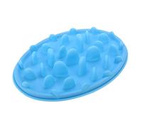 HEMOTON Bol Repas Lent pour Animaux Silicone Écologique Grand Format Bleu Étouffement pour Chiens Chiots et Durable et pour de Obésité