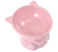 HEMOTON Bol Surélevé Céramique pour Chat Design Incliné Renversement Protection du Cou Bol Stable et Facile à Nettoyer pour Eau et Nourriture des