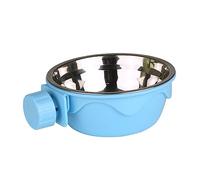 HEMOTON Bol Suspendu pour Animaux Acier Inoxydable Durable Bol Alimentation et Eau Amovible Fixé Cage Bleu Adapté Chiens et