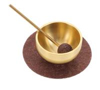 HEMOTON Bols sonores décoratifs en métal, avec mallet et coussin, conçus pour méditation et chant, utilisation pendant le voyage et la maison